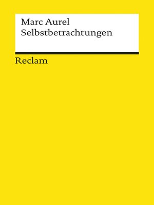 cover image of Selbstbetrachtungen